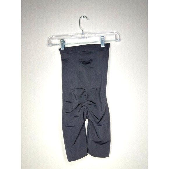 Spanx HIGHER POWER SHORT Small Black High Rise Waist High Thigh Shaper Shorts - Picture 2 of 4